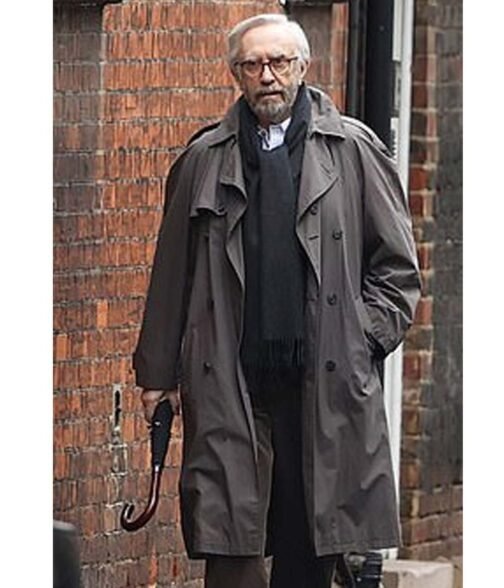 Jonathan Pryce All The Old Knives Grey Cotton Coat - Image 3