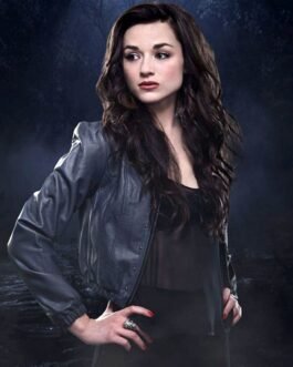 Crystal Reed Teen Wolf Blue Leather Jacket