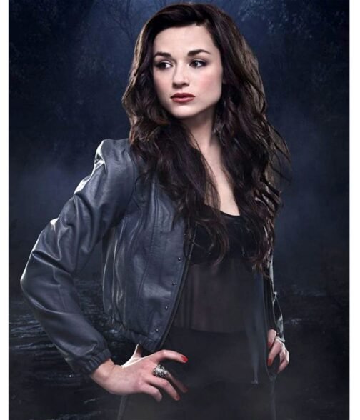 Crystal Reed Teen Wolf Blue Leather Jacket