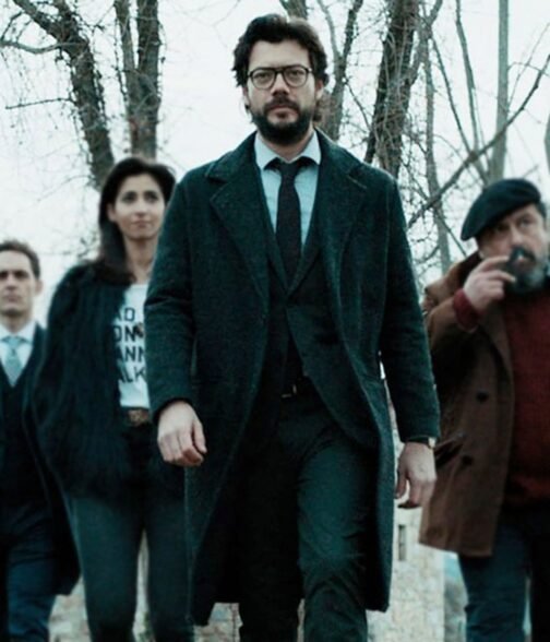 Alvaro Morte Money Heist Black Coat - Image 2