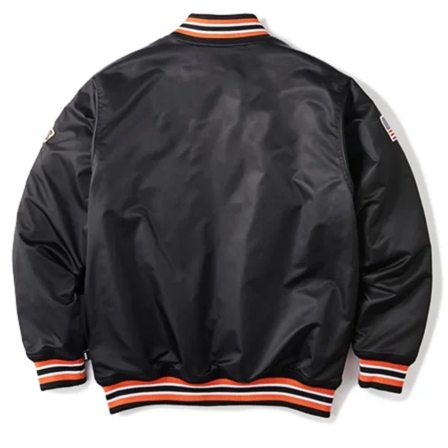 American Flag San Francisco Giants Black Bomber Jacket - Image 2