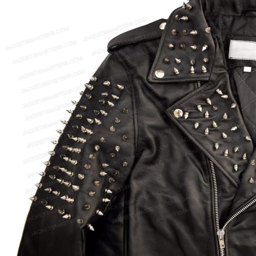 Andy Biersack American Satan Spiked Leather Jacket - Image 6