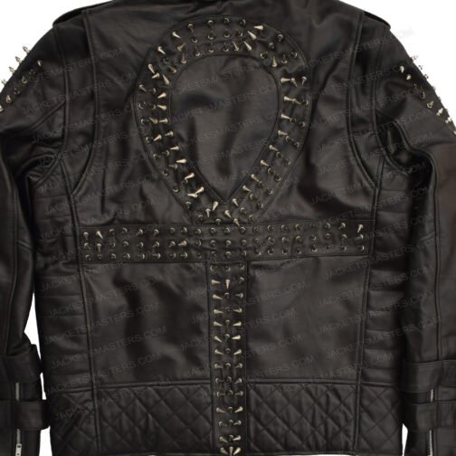Andy Biersack American Satan Spiked Leather Jacket - Image 5