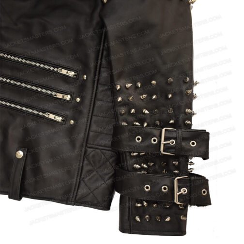 Andy Biersack American Satan Spiked Leather Jacket - Image 7