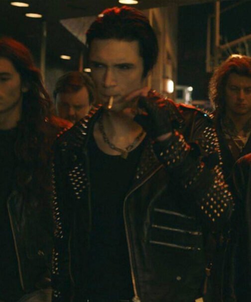 Andy Biersack American Satan Spiked Leather Jacket - Image 18