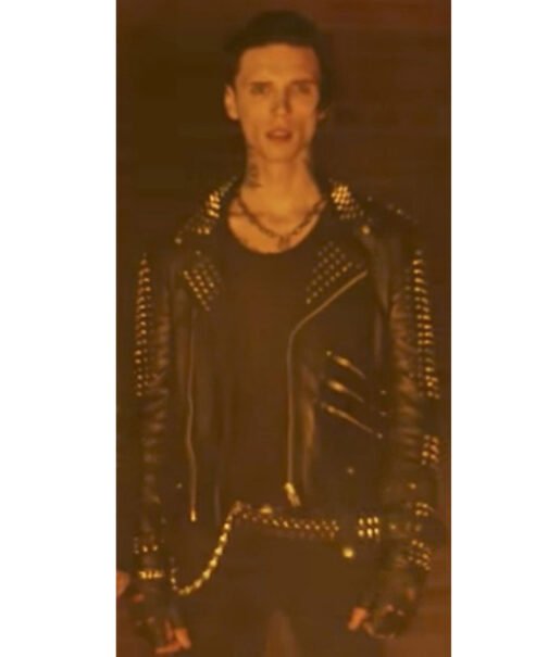 Andy Biersack American Satan Spiked Leather Jacket - Image 13