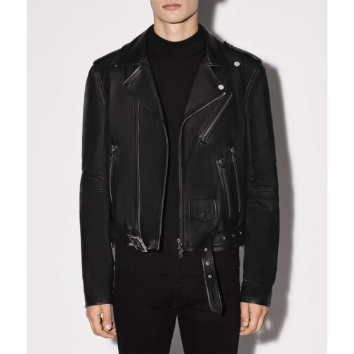 Amiri Biker Leather Jacket - Image 4
