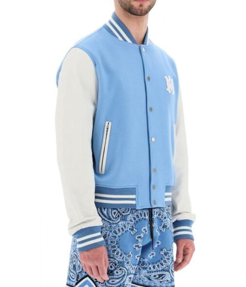 Amiri Blue and White Letterman Jacket - Image 3