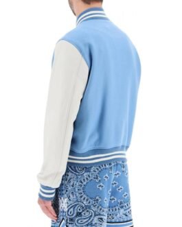 Amiri Blue and White Letterman Jacket