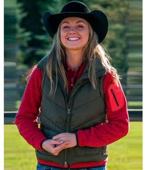 Amber Marshall Heartland Green Puffer Vest