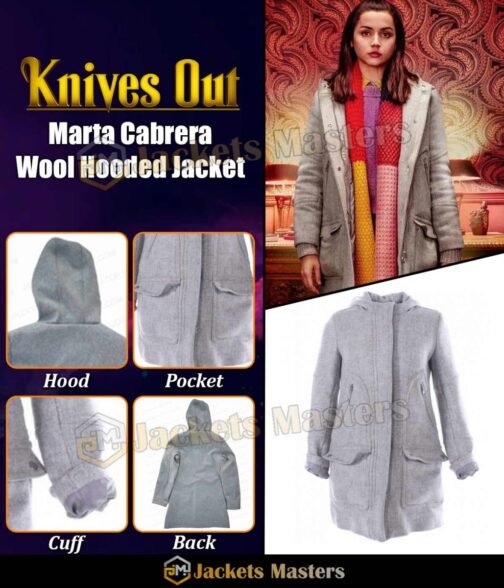 Ana De Armas Knives Out Wool Coat - Image 11