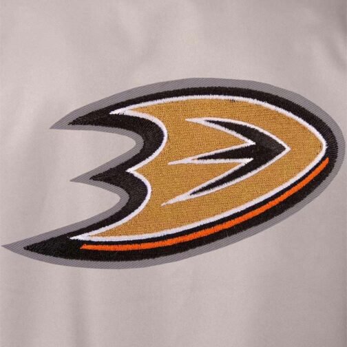 Anaheim Ducks Front Hit Poly Twill Gray/Black Jacket - Image 3