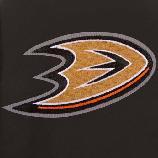 Anaheim Ducks Front Hit Poly Twill Black Jacket - Image 3