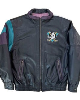 Anaheim Ducks Multi Color Leather Jacket