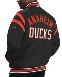 Anaheim Ducks Tailback Black Varsity Jacket