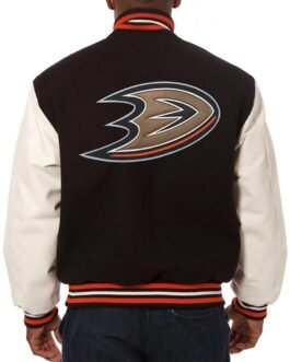 Anaheim Ducks Wool/Leather Varsity Jacket