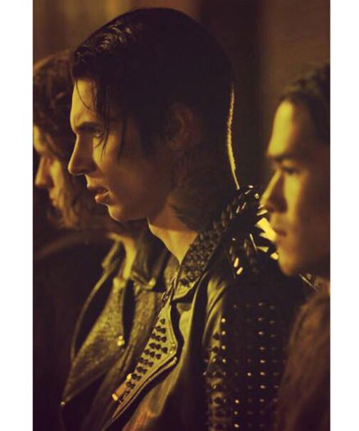 Andy Biersack American Satan Spiked Leather Jacket - Image 16