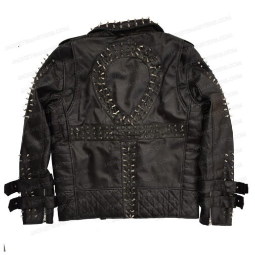 Andy Biersack American Satan Spiked Leather Jacket - Image 3