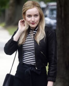 Inventing Anna Julia Garner Black Leather Jacket