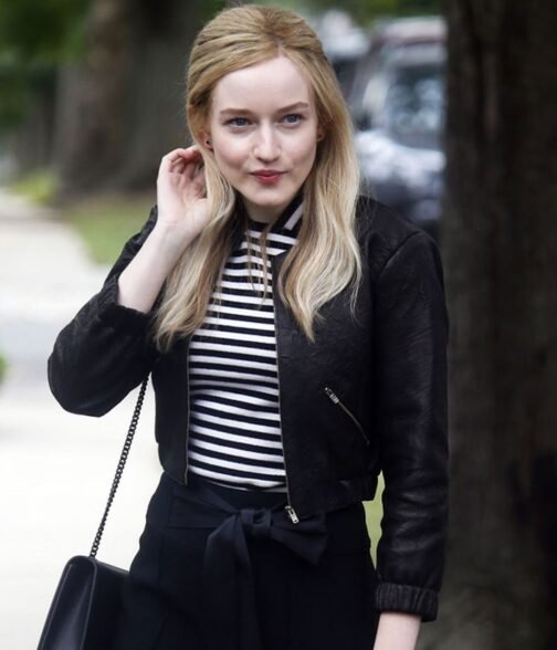 Inventing Anna Julia Garner Black Leather Jacket