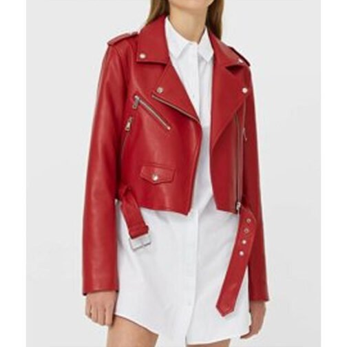 Grown-Ish Justine Skye Red Leather Jacket - Image 4