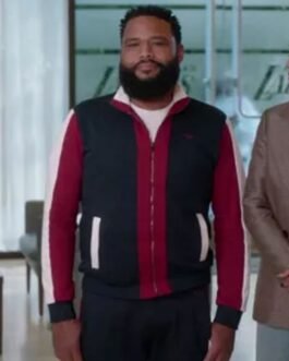 Blackish S08 Dre Andre Johnson Track Burgundy and Black Jacket