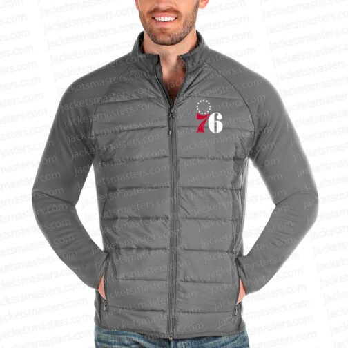 Philadelphia 76ers Antigua Altitude Navy Jacket - Image 4