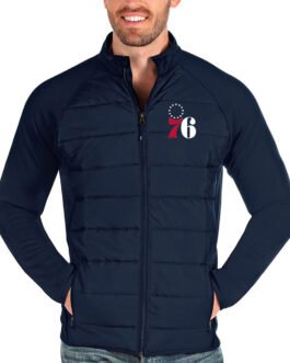 Philadelphia 76ers Antigua Altitude Navy Jacket