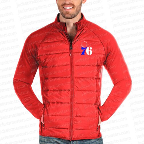 Philadelphia 76ers Antigua Altitude Navy Jacket - Image 2