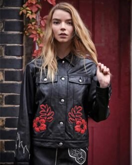 Anya Taylor-Joy Photoshoot The Laterals Black Leather Jacket