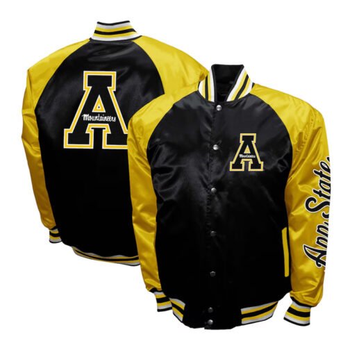 Appalachian State Mountaineers The Game Black Satin Jacket - Image 3