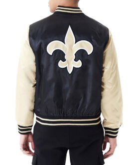 New Orleans Saints Applique Satin Jacket