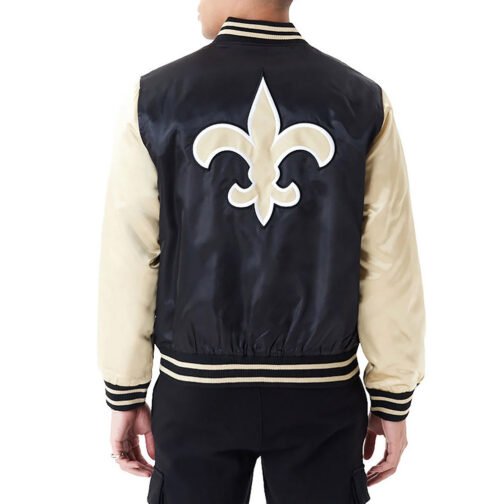 New Orleans Saints Applique Satin Jacket - Image 2