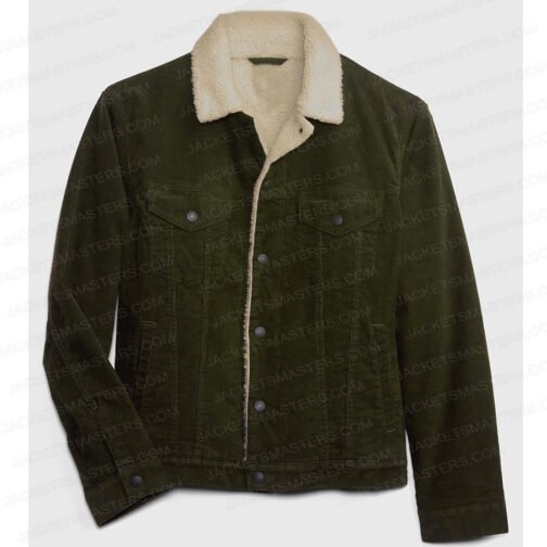 Riverdale Season 6 K.J. Apa Sherpa Corduroy Green Jacket