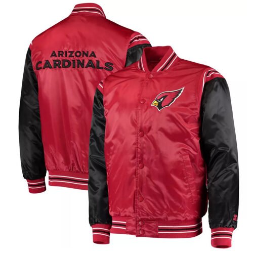 Arizona Cardinals Enforcer Satin Red/Black Jacket - Image 3