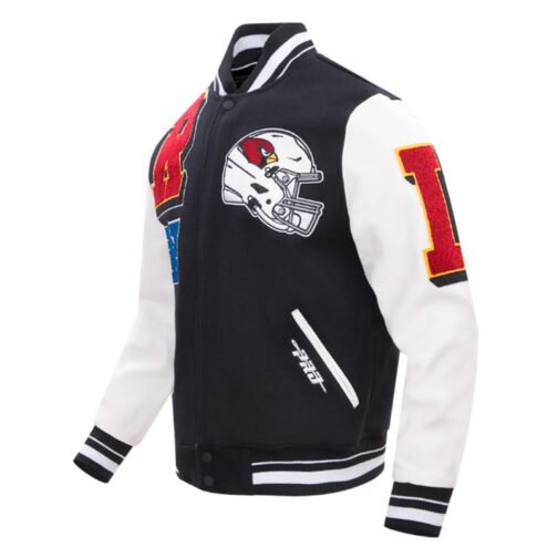 Arizona Cardinals Mashup Rib Varsity Wool/Leather Jacket - Image 3