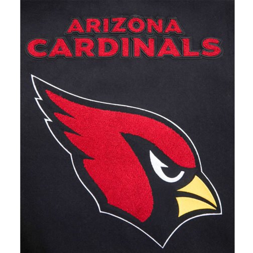 Arizona Cardinals Mashup Rib Varsity Wool/Leather Jacket - Image 9