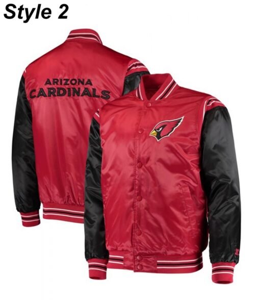 Starter Arizona Cardinals Red/Black Satin Jacket - Image 10