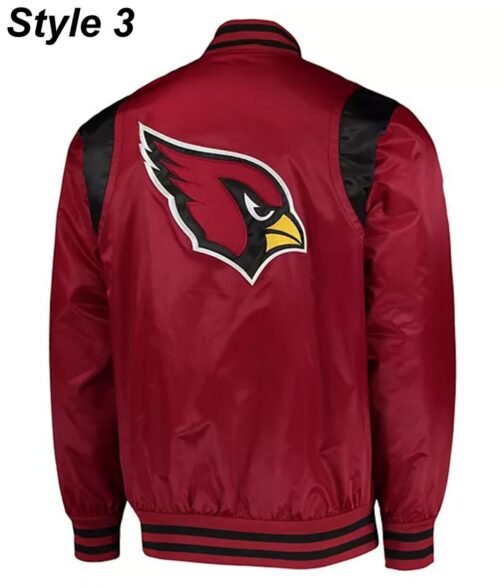 Starter Arizona Cardinals Red/Black Satin Jacket - Image 7