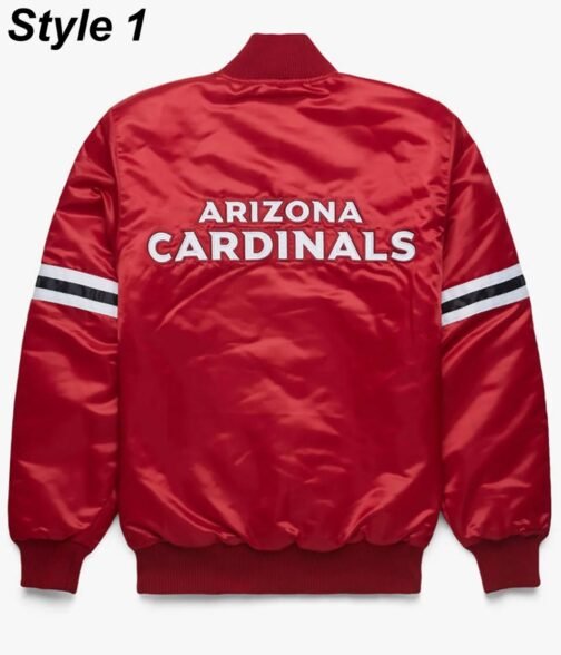 Starter Arizona Cardinals Red/Black Satin Jacket - Image 5