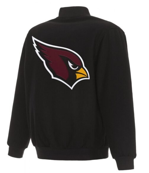 Varsity Arizona Cardinals Black Wool Jacket - Image 2