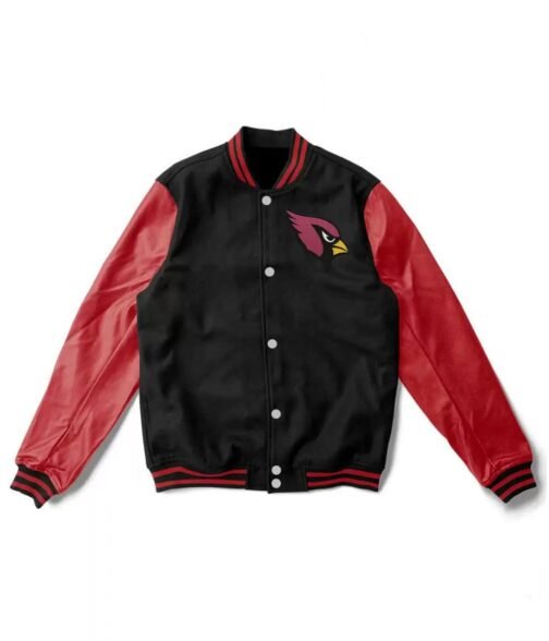 NFL Arizona Cardinals Varsity Wool/Leather Burgundy/Black Jacket