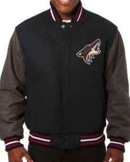 Two Tone Arizona Coyotes Varsity Wool Jacket