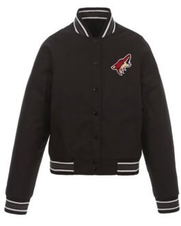 Arizona Coyotes Poly-Twill Front-Hit Black Jacket