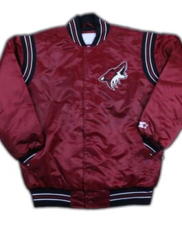 Arizona Coyotes Maroon Satin Jacket