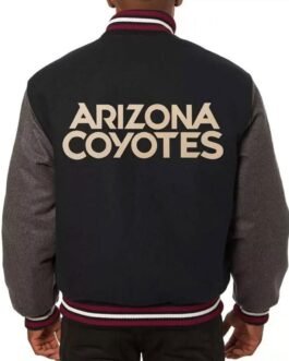 Two Tone Arizona Coyotes Varsity Wool Jacket