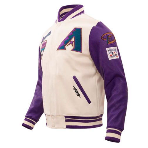 Arizona Diamondbacks Retro Classic Rib Varsity Jacket - Image 3
