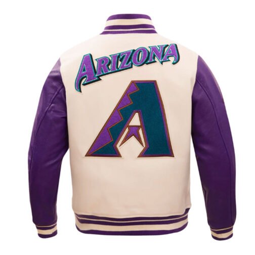 Arizona Diamondbacks Retro Classic Rib Varsity Jacket - Image 2