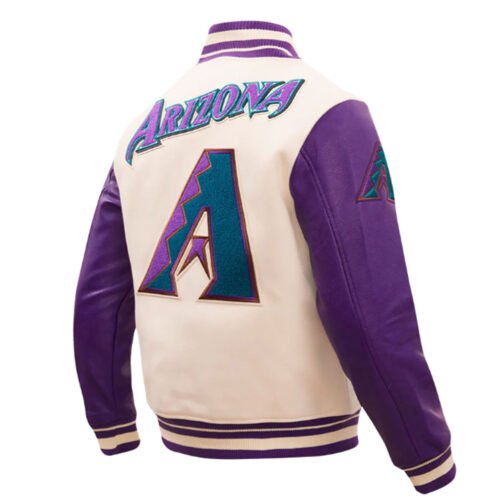 Arizona Diamondbacks Retro Classic Rib Varsity Jacket - Image 4