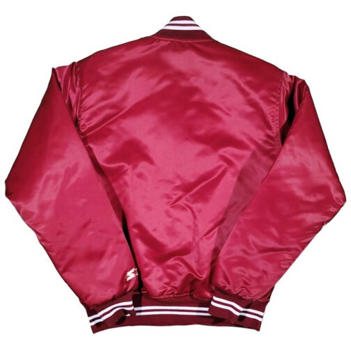 Arkansas Razorbacks Burgundy Satin Jacket - Image 2